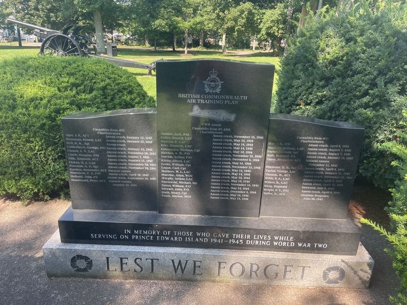 British Commonwealth Air Training Plan Memorial. Click for full size. British Commonwealth Air Training Plan Memorial image. Click for full size.