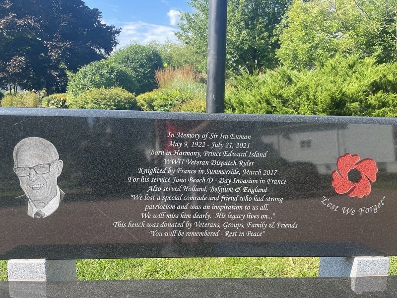 In Memory of Sir Ira Enman Marker image. Click for full size.