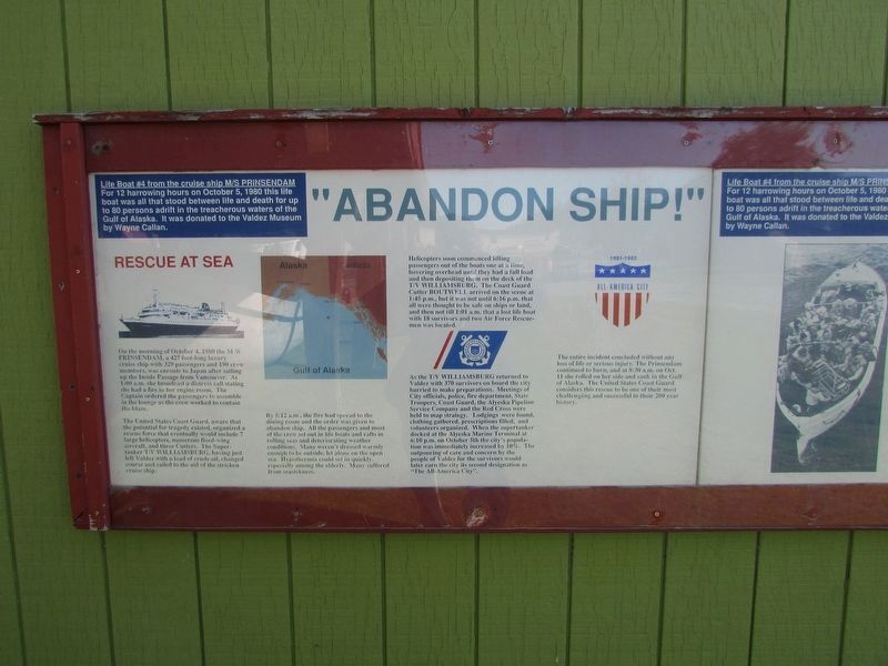 �Abandon Ship!� Marker (Left Side} image. Click for full size.