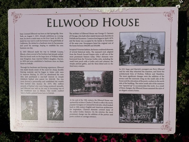 Ellwood House Marker. Click for full size. Ellwood House Marker image. Click for full size.