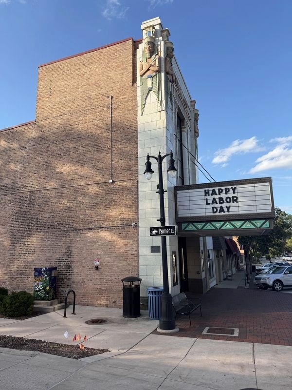 Egyptian Theatre South Side w/NRHP Marker. Click for full size. Egyptian Theatre South Side w/NRHP Marker image. Click for full size.