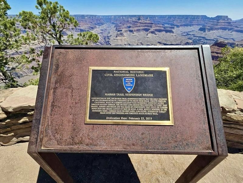 Kaibab Trail Suspension Bridge Marker image. Click for full size.