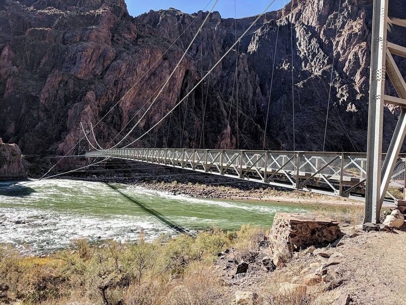 Bright Angel Trail Bridge. Click for full size. Bright Angel Trail Bridge image. Click for full size.