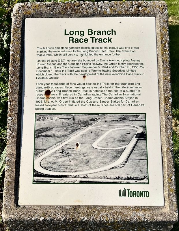 Long Branch Race Track Marker. Click for full size. Long Branch Race Track Marker image. Click for full size.