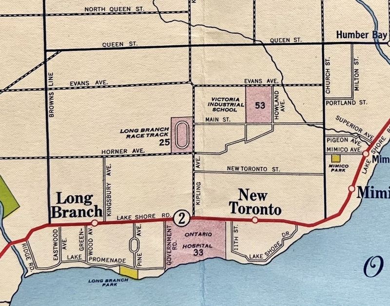 Location of the Long Branch Race Track. Click for full size. Location of the Long Branch Race Track image. Click for full size.