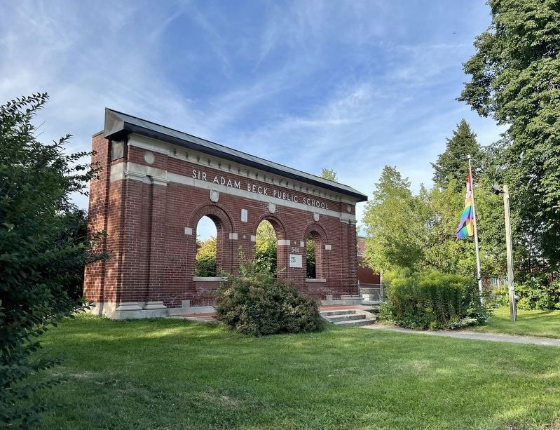 Sir Adam Beck School and the Summer of 36 Marker. Click for full size. Sir Adam Beck School and the Summer of 36 Marker image. Click for full size.