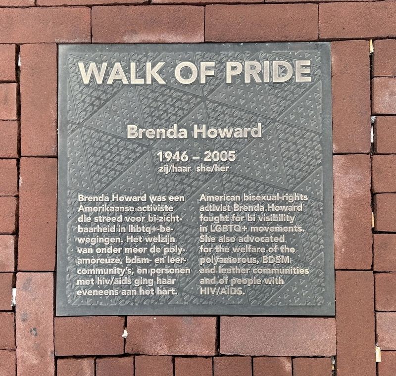 Brenda Howard Marker. Click for full size. Brenda Howard Marker image. Click for full size.