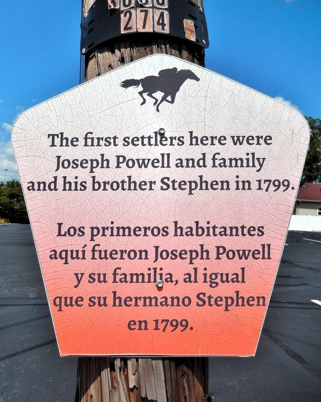 The First Settlers Here Marker. Click for full size. The First Settlers Here Marker image. Click for full size.