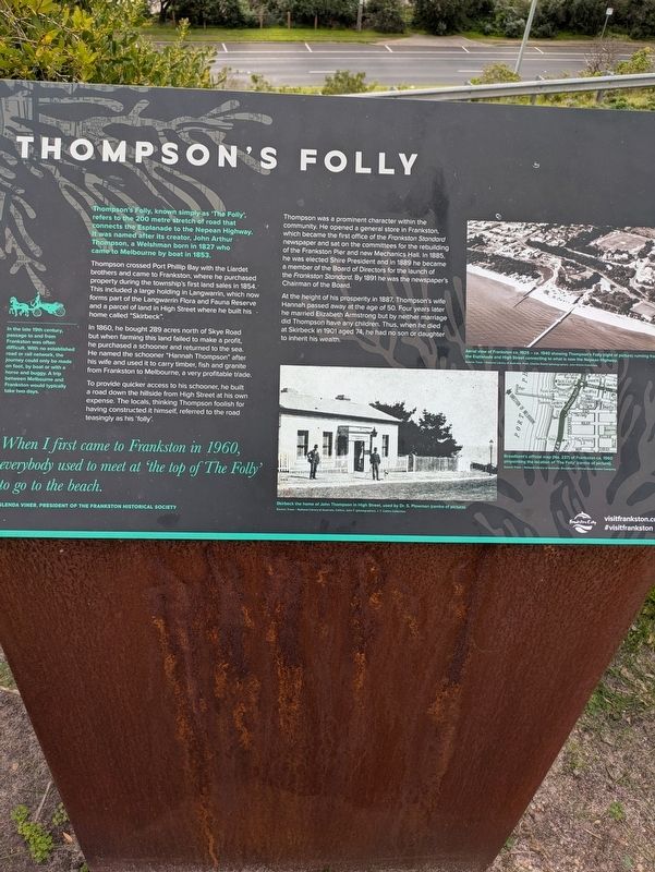 Thompson's Folly Marker image. Click for full size.