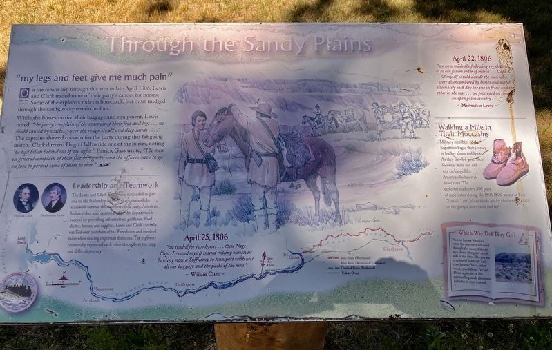 Through the Sandy Plains Marker. Click for full size. Through the Sandy Plains Marker image. Click for full size.