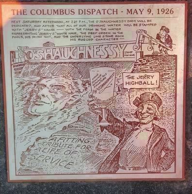 Plaque with an Image of a <i>The Columbus Dispatch</i> Editorial Cartoon dated May 9, 1926. Click for full size. Plaque with an Image of a <i>The Columbus Dispatch</i> Editorial Cartoon dated May 9, 1926 image. Click for full size.