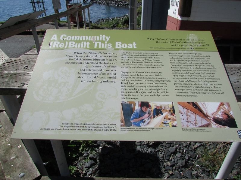 A Community (Re)Built This Boat Marker. Click for full size. A Community (Re)Built This Boat Marker image. Click for full size.