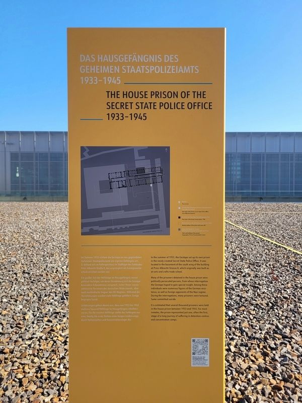 Das Hausgef�ngnis des Geheimen Staatspolizeiamts Marker image. Click for full size.