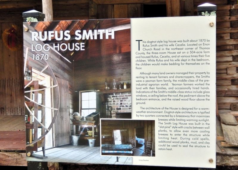 Rufus Smith Log House Marker. Click for full size. Rufus Smith Log House Marker image. Click for full size.
