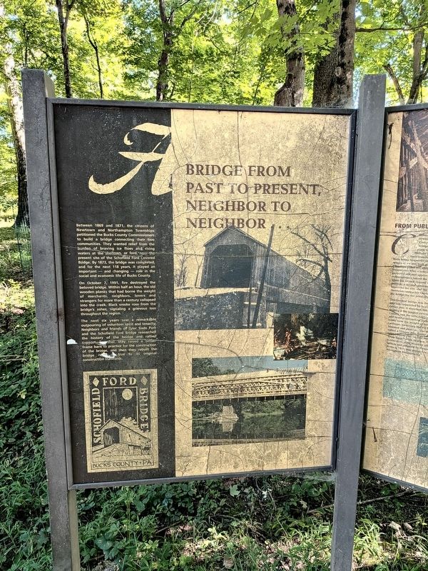 A Bridge from Past to Present, Neighbor to Neighbor ... Marker image. Click for full size.