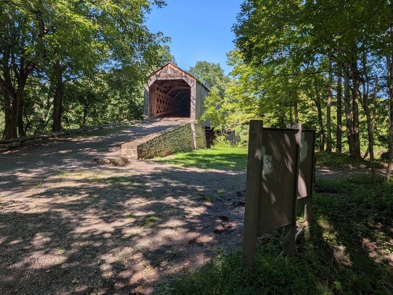Schofield Ford Covered Bridge, group of four Markers at right image. Click for full size.