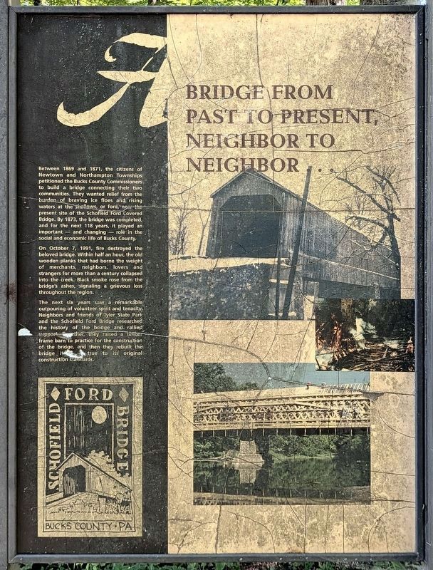 A Bridge from Past to Present, Neighbor to Neighbor ... Marker image. Click for full size.