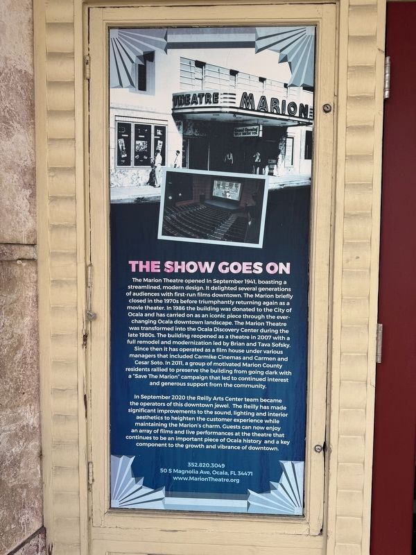 The show goes On Marker. Click for full size. The show goes On Marker image. Click for full size.