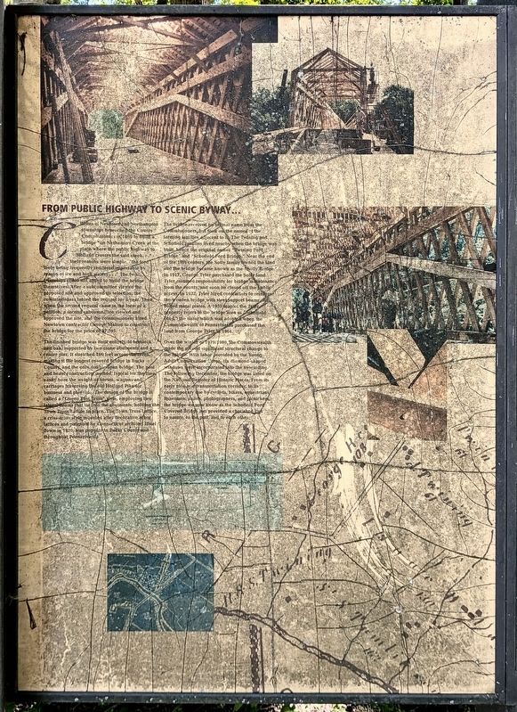 From Public Highway to Scenic Byway ... Marker. Click for full size. From Public Highway to Scenic Byway ... Marker image. Click for full size.