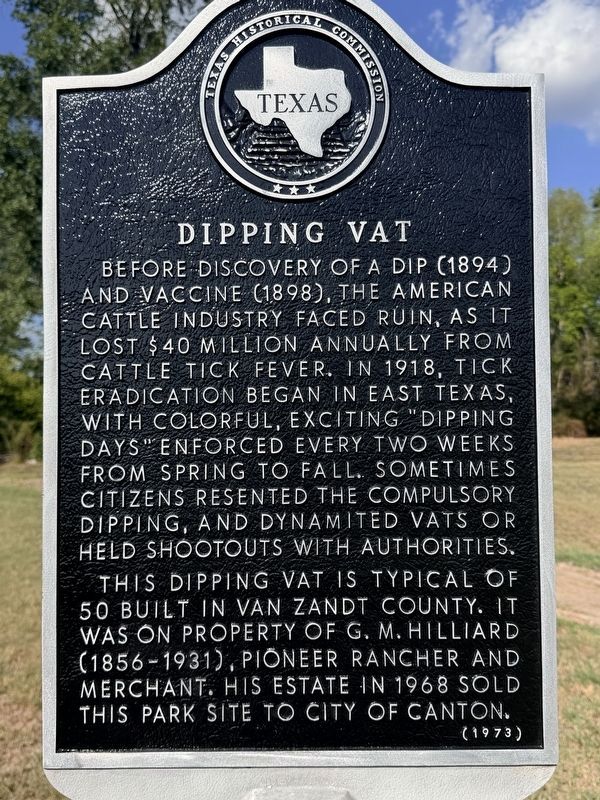 Dipping Vat Marker. Click for full size. Dipping Vat Marker image. Click for full size.