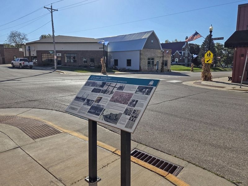 Let's Have "Harmony" Marker at the northwest corner of Center and Main. Click for full size. Let's Have "Harmony" Marker at the northwest corner of Center and Main image. Click for full size.
