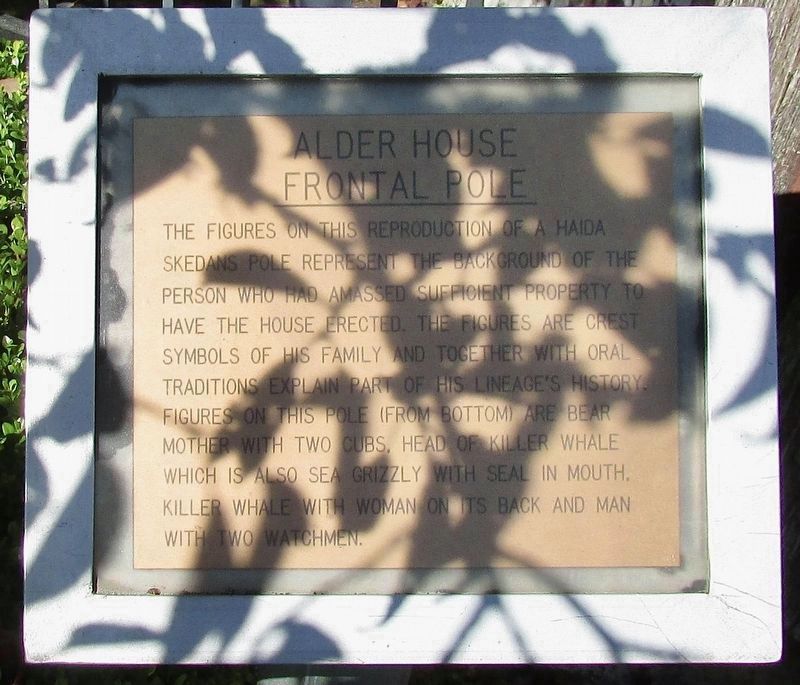 Alder House Frontal Pole Marker. Click for full size. Alder House Frontal Pole Marker image. Click for full size.