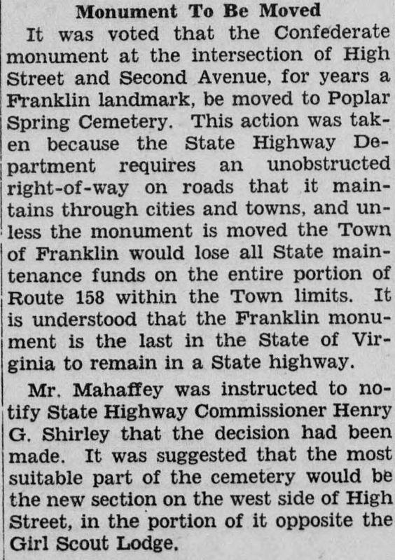 <i>Tidewater News</i> Article on First Move image. Click for full size.
