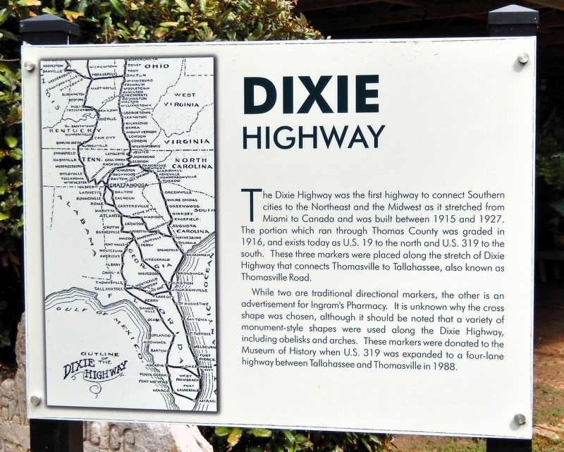 Dixie Highway Marker. Click for full size. Dixie Highway Marker image. Click for full size.