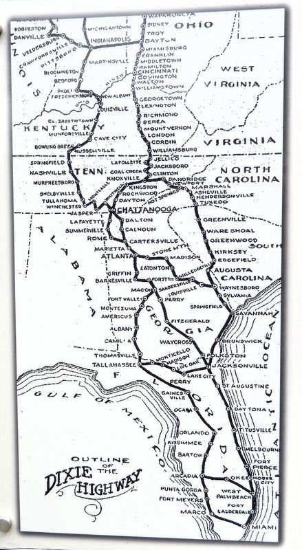 Marker detail: Dixie Highway Map. Click for full size. Marker detail: Dixie Highway Map image. Click for full size.