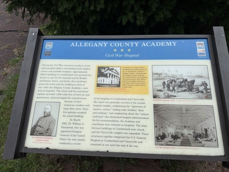 Allegany County Academy Marker. Click for full size. Allegany County Academy Marker image. Click for full size.