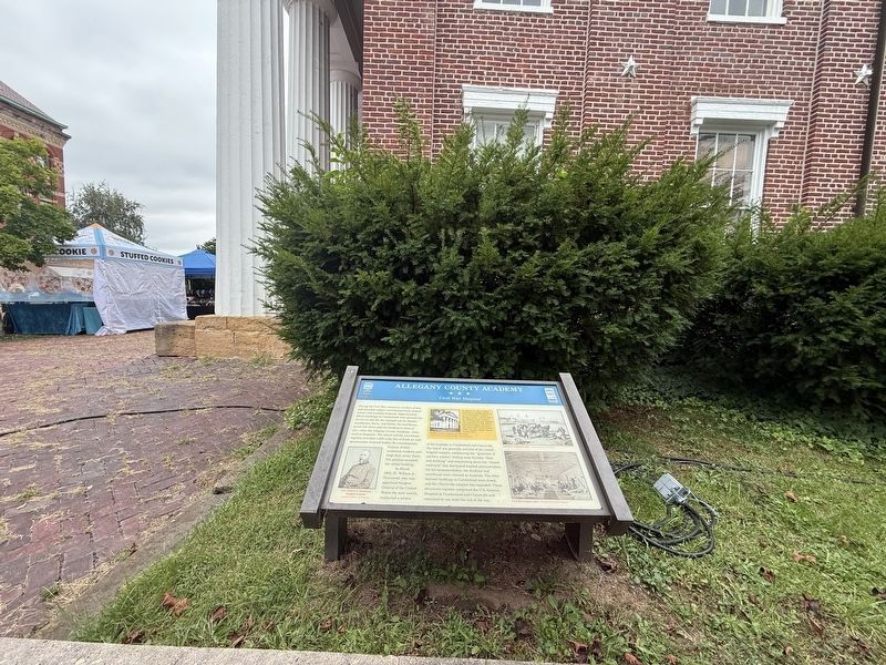 Allegany County Academy Marker. Click for full size. Allegany County Academy Marker image. Click for full size.