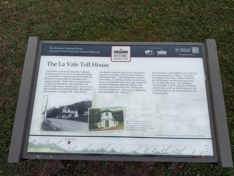 The La Vale Toll House Marker. Click for full size. The La Vale Toll House Marker image. Click for full size.