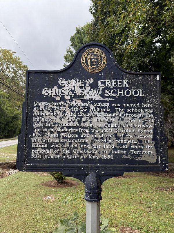 Caney Creek Chickasaw School Marker. Click for full size. Caney Creek Chickasaw School Marker image. Click for full size.