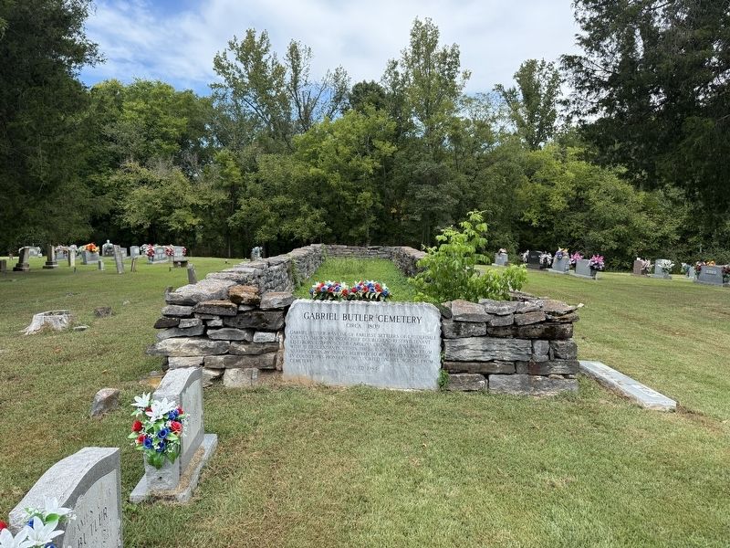 Gabriel Butler Cemetery Marker. Click for full size. Gabriel Butler Cemetery Marker image. Click for full size.