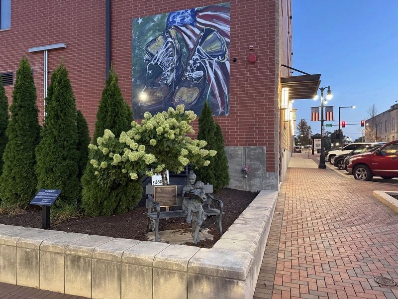City of DeKalb Sesquicentennial Sculpture & Marker. Click for full size. City of DeKalb Sesquicentennial Sculpture & Marker image. Click for full size.