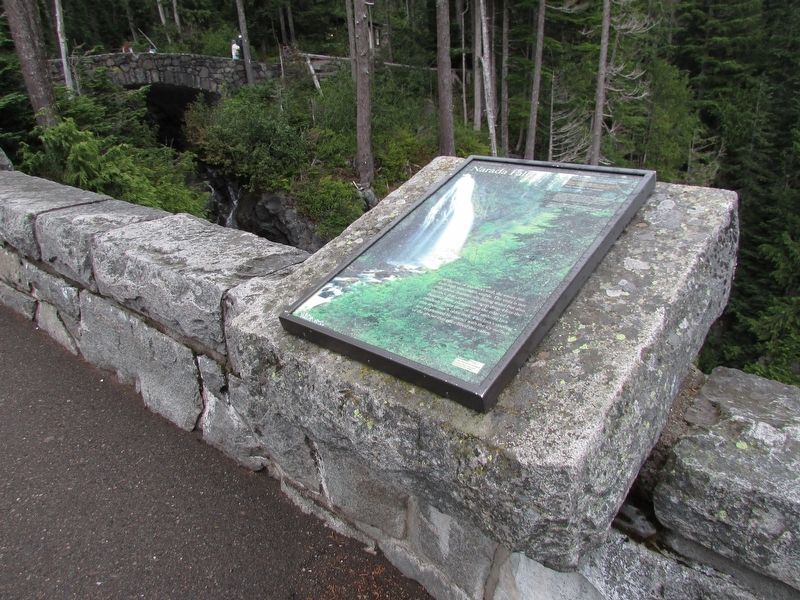 Narada Falls Marker. Click for full size. Narada Falls Marker image. Click for full size.