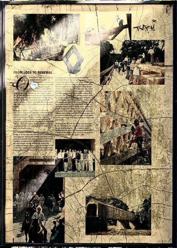 From Loss to Renewal ... Marker. Click for full size. From Loss to Renewal ... Marker image. Click for full size.