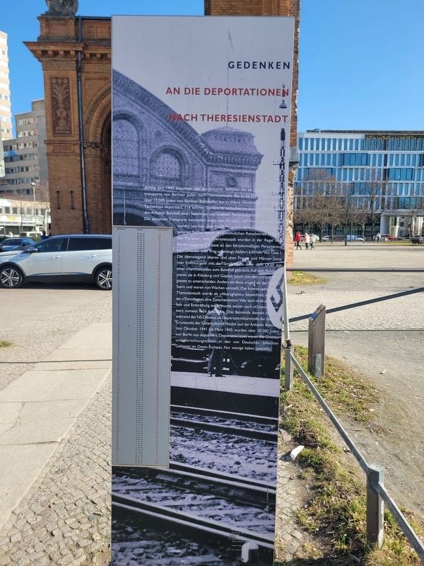 Gedenken an die Deportationen nach Theresienstadt / Commemoration of the Deportations to Theresienst. Click for full size. Gedenken an die Deportationen nach Theresienstadt / Commemoration of the Deportations to Theresienst image. Click for full size.