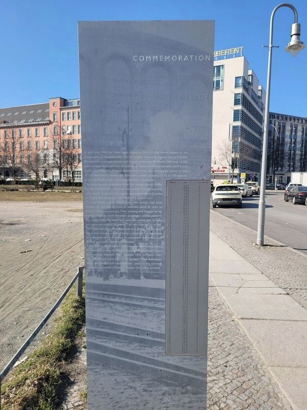 Gedenken an die Deportationen nach Theresienstadt / Commemoration of the Deportations to Theresienst. Click for full size. Gedenken an die Deportationen nach Theresienstadt / Commemoration of the Deportations to Theresienst image. Click for full size.