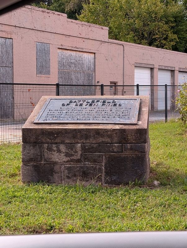 Battlefield of Seven Pines marker. Click for full size. Battlefield of Seven Pines marker image. Click for full size.