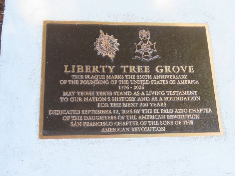 America250 Liberty Tree Grove Marker. Click for full size. America250 Liberty Tree Grove Marker image. Click for full size.