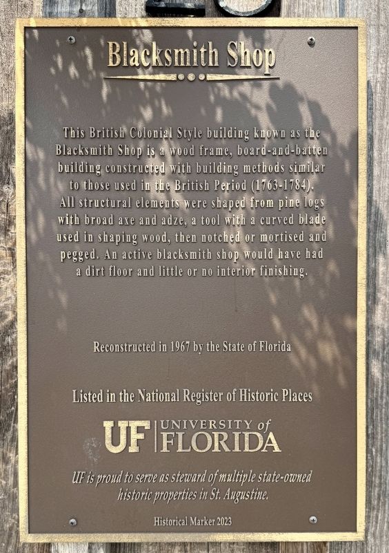 Blacksmith Shop Marker. Click for full size. Blacksmith Shop Marker image. Click for full size.