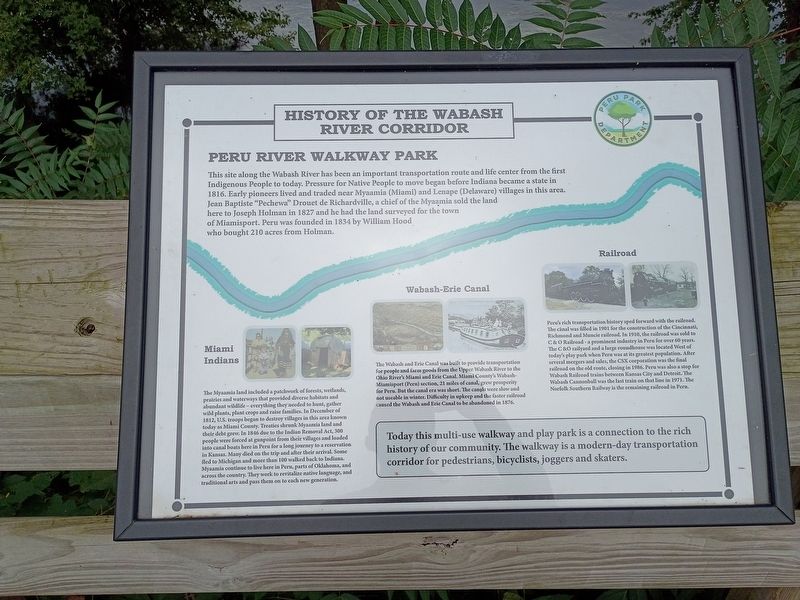 History Of The Wabash River Corridor Marker. Click for full size. History Of The Wabash River Corridor Marker image. Click for full size.