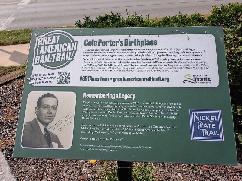 Great American Rail-Trail Marker. Click for full size. Great American Rail-Trail Marker image. Click for full size.