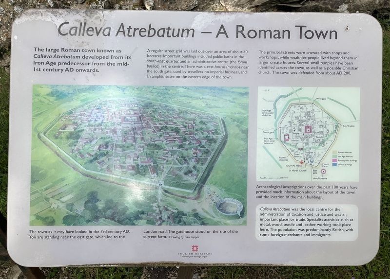 Calleva Atrebatum - A Roman Town Marker. Click for full size. Calleva Atrebatum - A Roman Town Marker image. Click for full size.