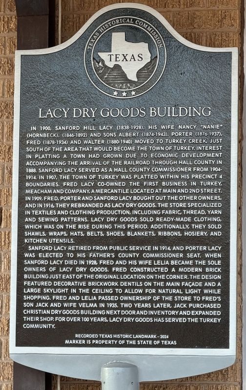 Lacy Dry Goods Building Marker. Click for full size. Lacy Dry Goods Building Marker image. Click for full size.