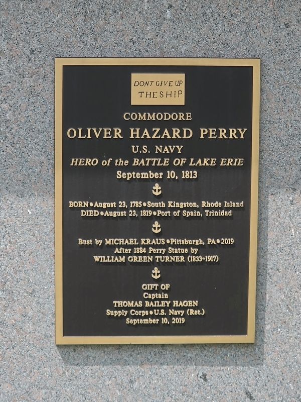 Commodore Oliver Hazard Perry Marker. Click for full size. Commodore Oliver Hazard Perry Marker image. Click for full size.