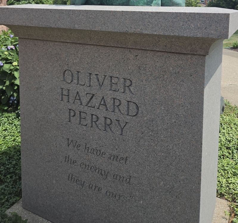 Commodore Oliver Hazard Perry pedestal. Click for full size. Commodore Oliver Hazard Perry pedestal image. Click for full size.