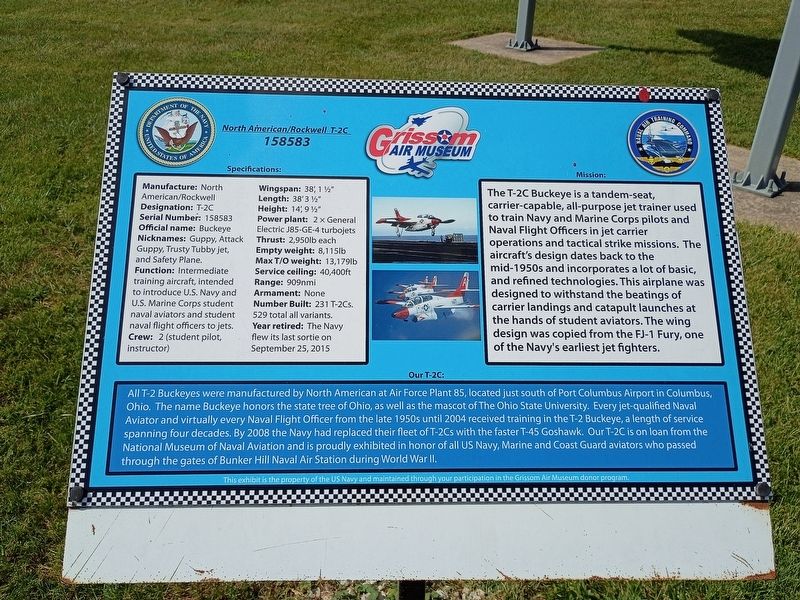North American/Rockwell T-2C Marker. Click for full size. North American/Rockwell T-2C Marker image. Click for full size.