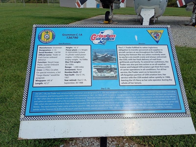 Grumman C-1A Marker. Click for full size. Grumman C-1A Marker image. Click for full size.